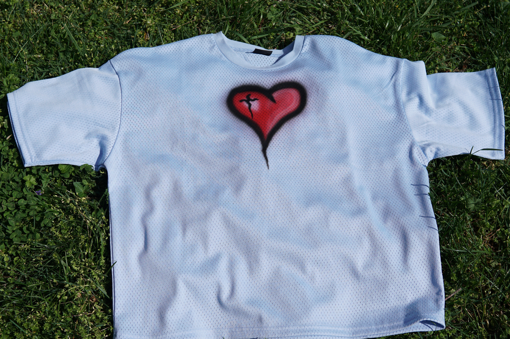 Graffiti Heart Jersey T-Shirt