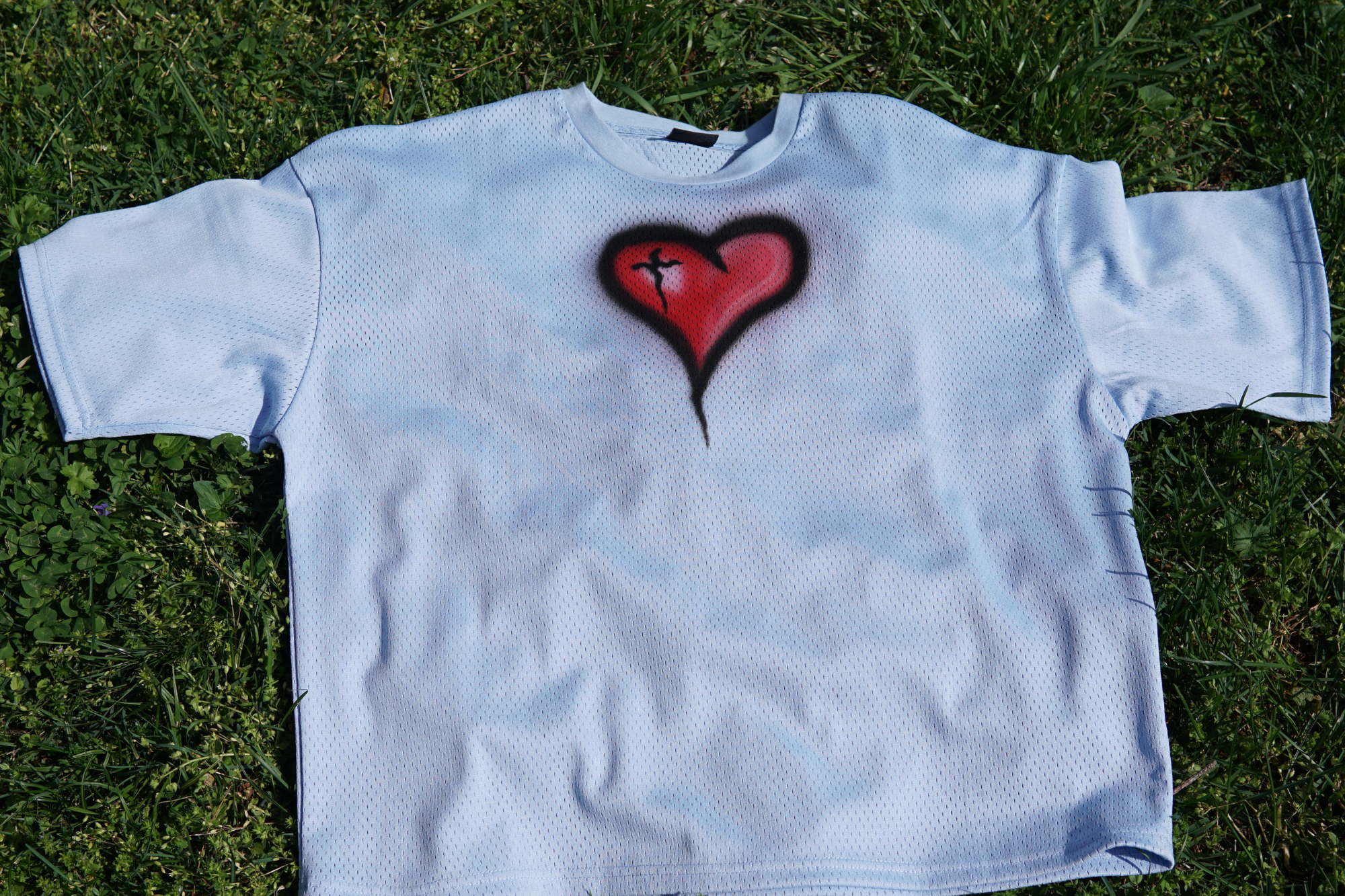 Graffiti Heart Jersey T-Shirt