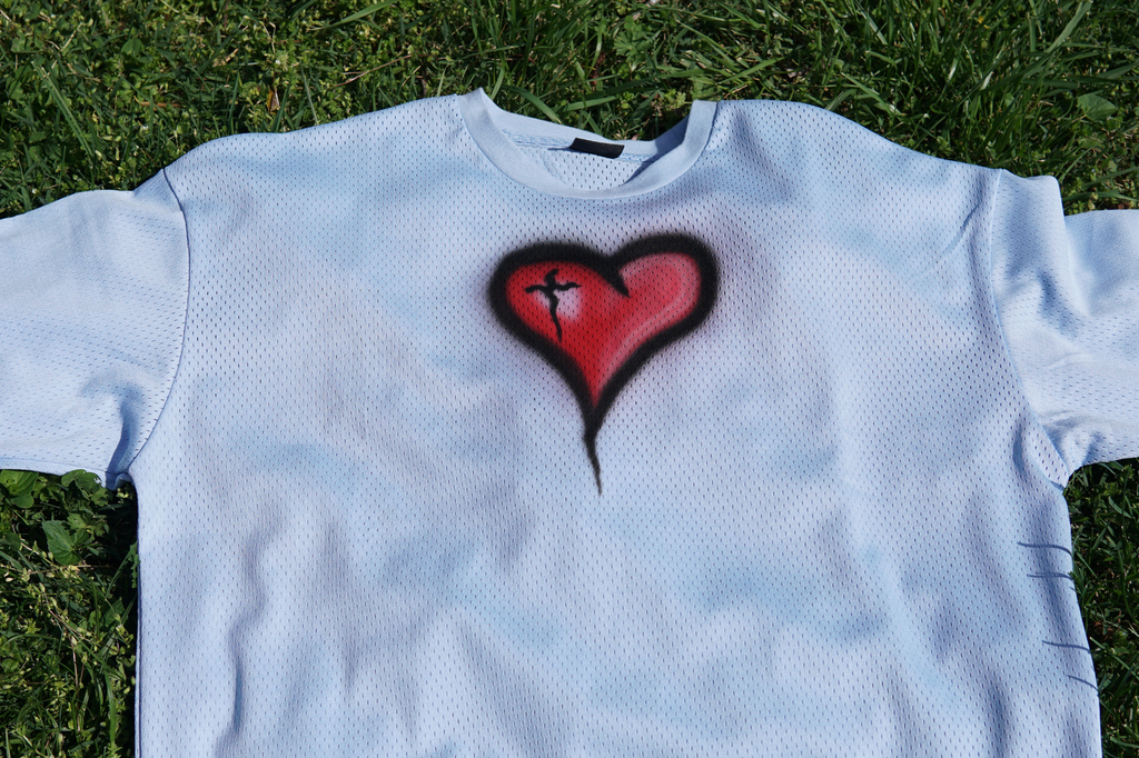 Graffiti Heart Jersey T-Shirt