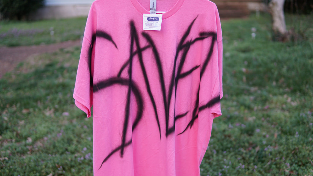 Graffiti Saved Tee |  Pink