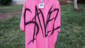 Graffiti Saved Tee |  Pink