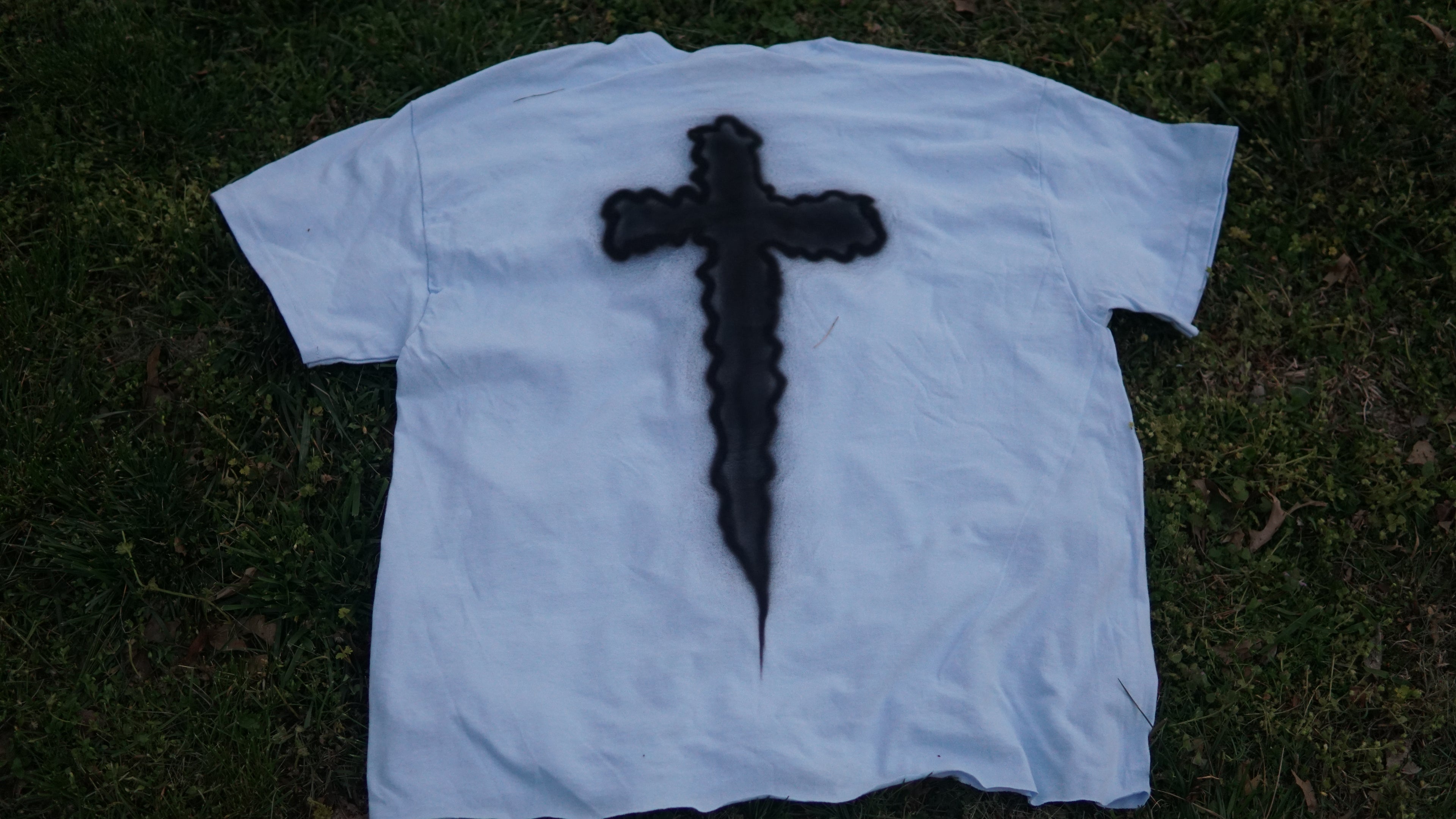 Graffiti Saved Tee |  Light Blue