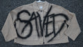 Vintage Style "SAVED" Cropped Denim Jacket | One-of-a-Kind