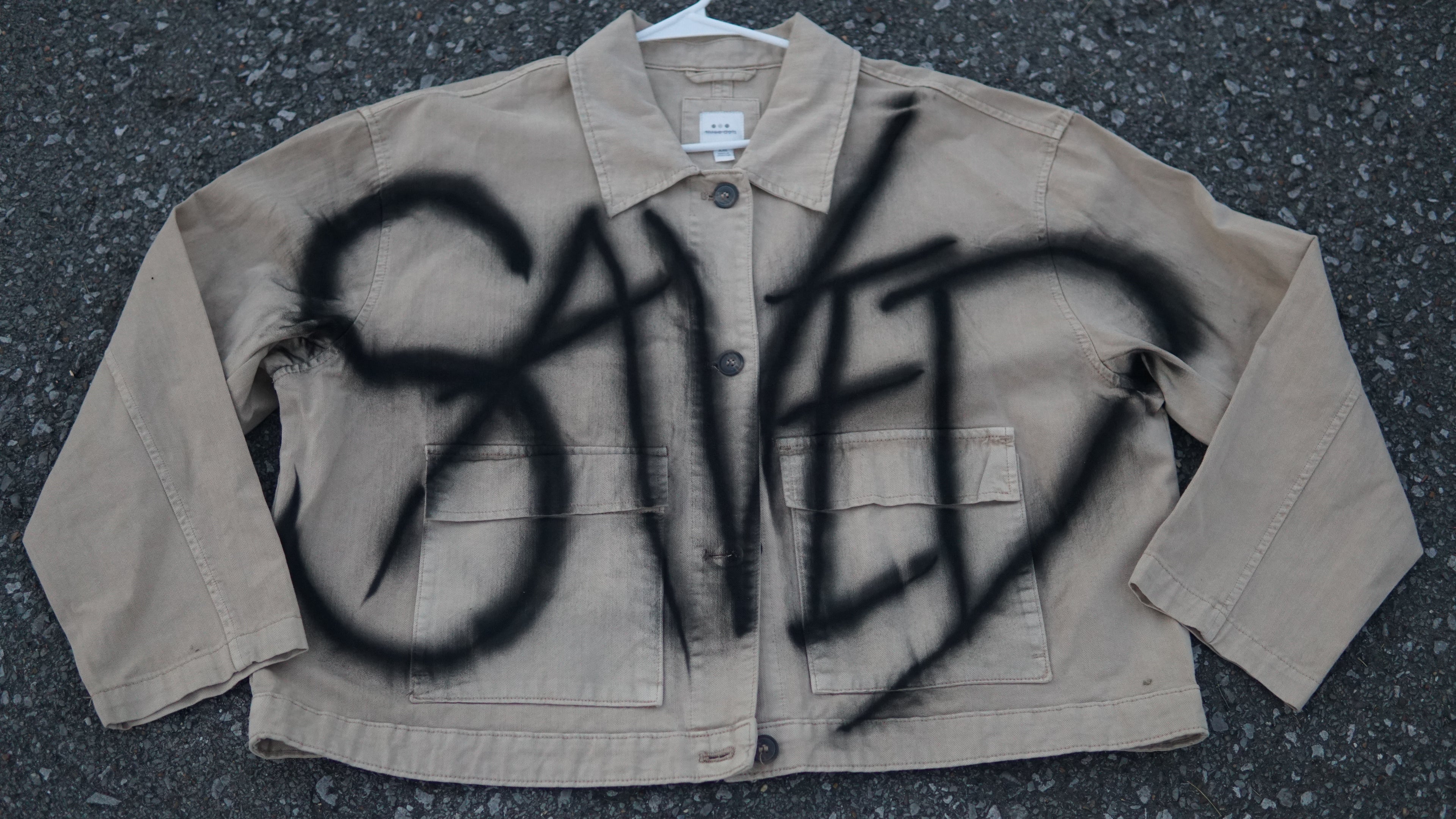 Vintage Style "SAVED" Cropped Denim Jacket | One-of-a-Kind