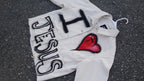 Vintage Style "I Love Jesus" Cropped Denim Jacket | One-of-a-Kind