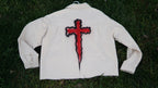 Vintage Style "I Love Jesus" Cropped Denim Jacket | One-of-a-Kind
